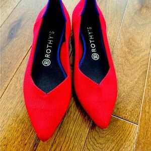 Like New Rothy’s The Point Flats - Red, 8.5